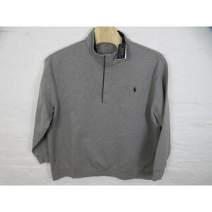 Polo Ralph Lauren Sweatshirt Mens Big 3XL Gray 1/4 Snap Fleece Performance Logo